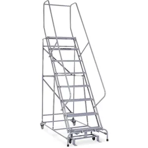 COTTERMAN 1008R2632A1E10B4C1P6 Rolling Ladder Assembled Handrail Platform 80 Inch Height | AE2HXX 4XM39