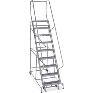 COTTERMAN 1009R2632A3E10B4C1P6 Rolling Ladder Assembled Handrail Platform 90 Inch Height | AE2HYA 4XM42