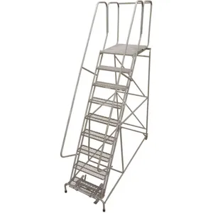 COTTERMAN 1009R2632A6E30B4C1P6 Rolling Ladder Assembled Handrail Platform 90 Inch Height | AB6CNC 20Z438