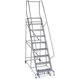 COTTERMAN 1009R2632A1E10B4C1P6 Rolling Ladder Assembled Handrail Platform 90 Inch Height | AE2HXZ 4XM41