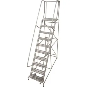 COTTERMAN 1010R2632A3E20B4C1P6 Rolling Ladder Assembled Handrail Platform 100 Inch Height | AE3TZX 5FYX7