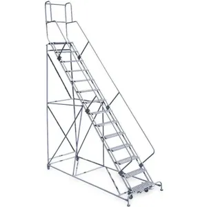 COTTERMAN 2614R2642A6E24B4W5C1P3 Rolling Ladder Handrail Platform 140 Inch Height | AB6CPK 20Z468