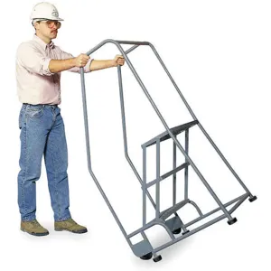 COTTERMAN 2TR18A1E20B8C1P6 Rolling Ladder Welded Handrail Platform 20 Inch Height | AB6CJB 20Z344