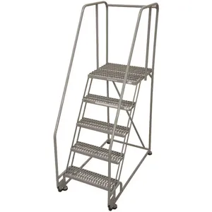 COTTERMAN 5TR18A3E20B8C1P6 Rolling Ladder Welded Handrail Platform 50 Inch Height | AB6CKH 20Z373