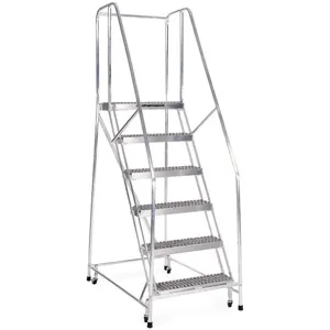 COTTERMAN A8R2630A3B3C50P6 Rolling Ladder Welded Handrail Platform 80 Inch Height | AC2GFH 2JYX3