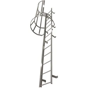 COTTERMAN M17SC L9 C1 Fixed Ladder With Safety Cage 16 Feet 3 Inch Height | AE9WJM 6MXR2