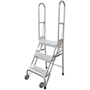 COTTERMAN SAS4A3E10C1P6 Folding Rolling Safety Ladder Platform 40in H | AG6RKK 46C354