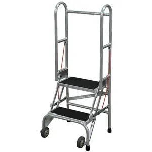 COTTERMAN SASA2A2E10C50P6 Folding Rolling Safety Ladder Platform 20 Inch H | AG6RKP 46C358