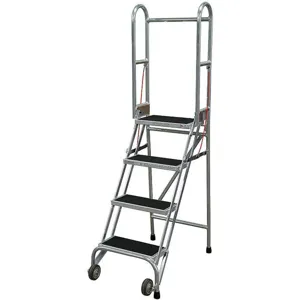 COTTERMAN SASA4A2E10C50P6 Folding Rolling Safety Ladder Platform 40in H | AG6RKR 46C360