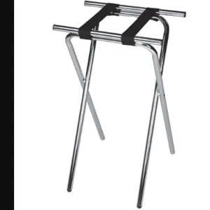 CENTRAL SPECIALTIES LTD 1036-1 Tall Steel Tray Stand Chrome | AA4PZL 12Y333