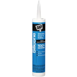 DAP 08641 Silicone Rubber Sealant Clear 10.1 Oz. | AE2YZQ 5A463