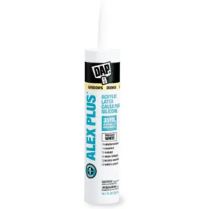 DAP 18152 Acrylic Latex Caulk White 10.1 Oz. | AE2YZT 5A466