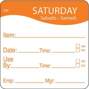 DAYMARK 1100536 Day Label Saturday 4-1/2 Inch Width - Pack Of 250 | AE8ZXE 6GUP9