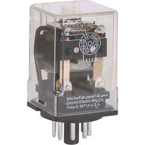 DAYTON 5X827 General Purpose Relay, Socket Mounted, 10 A Current Rating, 120V AC, 8 Pins/Terminals | AE7DLH