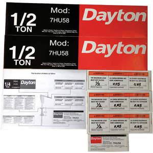 DAYTON 28CH77 Jib Crane Label Kit zur Verwendung mit AF3LUV | AH2GXD