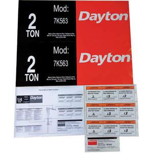 DAYTON 28CH97 Jib Crane Label Kit zur Verwendung mit AF3NLN | AH2GXT