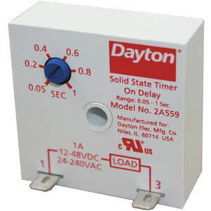DAYTON 2A559 Encapsulated Timer Relay 1 Sec 2 Pin 1no | AB8WLF