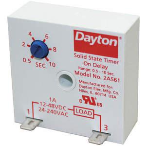 DAYTON 2A561 Encapsulated Timer Relay 10sec 2 Pin 1no | AB8WLH