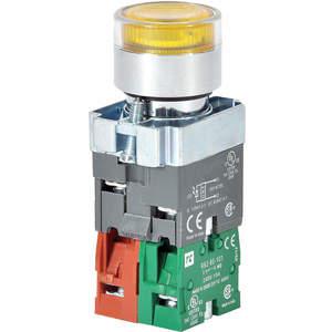 DAYTON 30G203 Beleuchteter Drucktaster 22 mm 1 Schließer/1 Öffner Gelb | AC4NKY