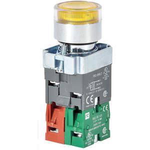 DAYTON 30G207 Beleuchteter Drucktaster 22 mm 1 Schließer/1 Öffner Gelb | AC4NLC