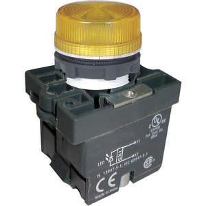 DAYTON 30G211 Kontrollleuchte, LED, 22 mm, 24 VAC/DC, gelber Kunststoff | AC4NLG