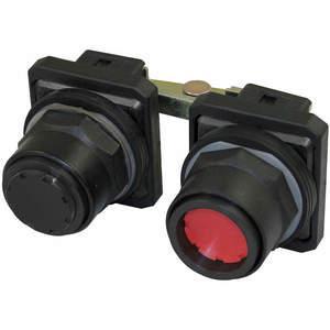 DAYTON 30G351 Push Button 30mm Maintained Black/Red | AC4NTG