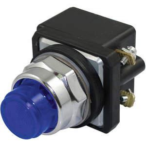 DAYTON 30G401 Kontrollleuchte LED 120 VAC/DC 30 mm Chrom Blau | AC4NVJ