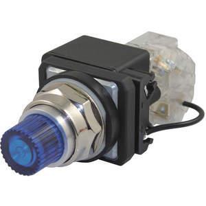 DAYTON 30G409 Kontrollleuchte LED 24 VAC/DC 30 mm Chrom Blau | AC4NVT