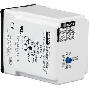 DAYTON 31EE09 Phase Monitor Relay Plug-in 190 - 500v | AG2BNA