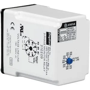 DAYTON 31EE09 Phase Monitor Relay Plug-in 190 - 500v | AG2BNA