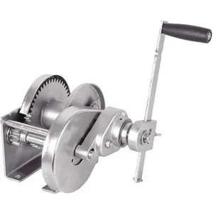 DAYTON 36WG03 Hand Winch Spur Gear 2000lb Stainless Steel with Brake | AH7MDL