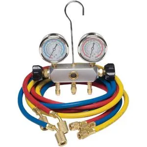 DAYTON 4PDF9 Manifold Gauge Set 2 Valve 3 Hoses | AD9BZH