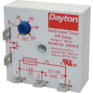 DAYTON 5WML9 Encapsulated Timing Relay, 5 Pin, SPST-NO, Surface Mounted | AE7BKT