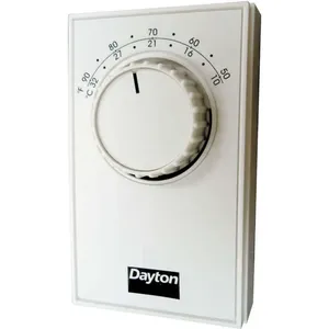 DAYTON 6GVX8 Line Voltage Mechanical Thermostat, Cooling, SPST, Bi-Metal Sensor | AE9ABM