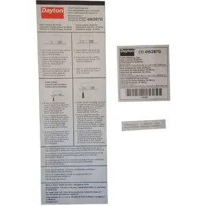 DAYTON MH4W28701G Instruction Label | AH4KLB 34UX99