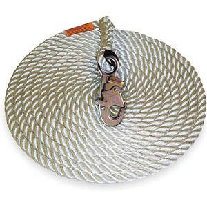 DBI-SALA 1202794 Rope Lifeline w/ Snap Hook, 5000 lb Tensile Strength, 50 ft | AC3NTP 2UZX8