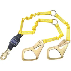 DBI-SALA 1246152 Shock Absorbing Lanyard, Hi-Vis Elastic, 100% Tie-Off | AD6PKF 46W452