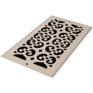 DECOR GRATES S612R-WH 6 x 12 Scroll Steel White Return Air | AE6KFU 5TFK0