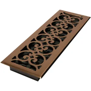 DECOR GRATES SPH412-A 4 x 12 Scroll Steel Plated Antique | AE6KEB 5TFF0