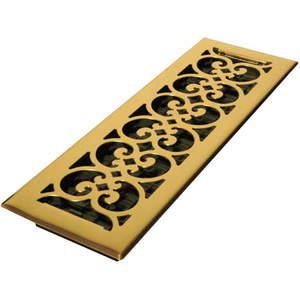DECOR GRATES SPH414 4 x 14 Scroll Steel Plated Brass | AE6KED 5TFF2