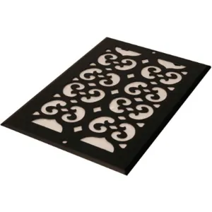 DECOR GRATES ST610R 6 x 10 Scroll Steel Text Black Return Air | AE6KEL 5TFF9