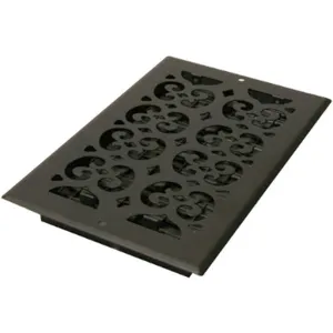 DECOR GRATES ST610W 6 x 10 Scroll Steel Text Black Wall Reg | AE6KEM 5TFG0