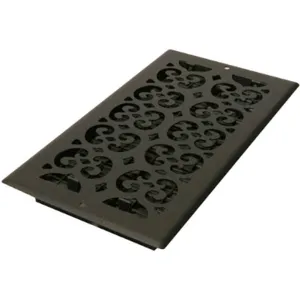 DECOR GRATES ST612W 6 x 12 Scroll Steel Text Black Wall Reg | AE6KEP 5TFG2