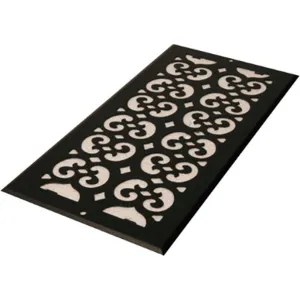 DECOR GRATES ST614R 6 x 14 Scroll Steel Text Black Return Air | AE6KEQ 5TFG3