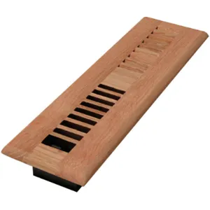 DECOR GRATES WL214-U 2 x 14 Louvered Solid Oak Unfinished | AE6KFX 5TFK4