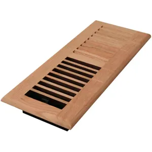 DECOR GRATES WL410-U 4 x 10 Louvered Solid Oak Unfinished | AE6KFY 5TFK5