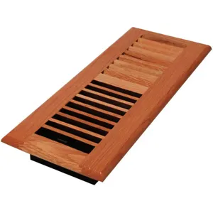 DECOR GRATES WL412-N 4 x 12 Louvered Solid Oak Natural | AE6KFA 5TFH2