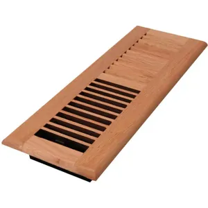 DECOR GRATES WL412-U 4 x 12 Louvered Solid Oak Unfinished | AE6KFZ 5TFK6