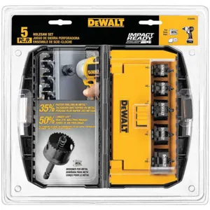 DEWALT D1800IR5 Hole Saw Set Impact Rated 5 Pcs | AE7EJD 5XFA4