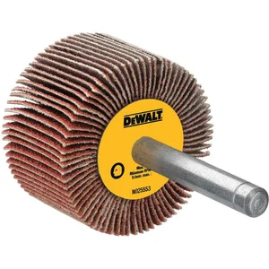 DEWALT DAFE1E0610 Mounted Flap Wheel 2 With Shank, 1/2 W, 1/4 Shank Size, 60 Grit | AB4VGY 20G142